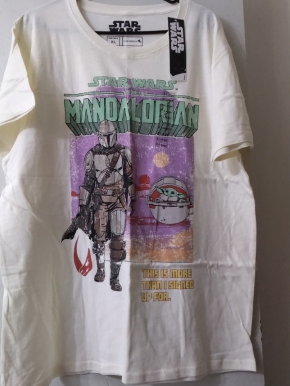 Star Wars Cream The Mandalorian Graphic Short Sleeve Tee